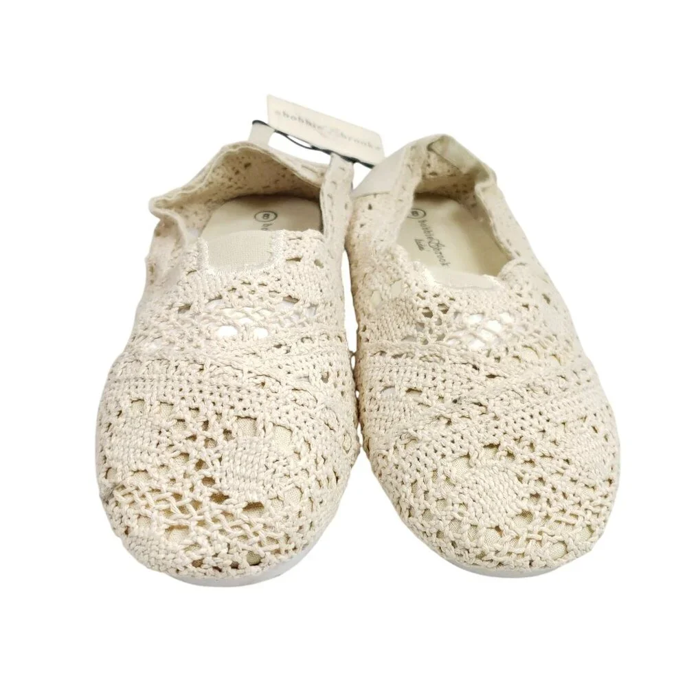 Bobbie Brooks Women's Size 8 Cream Lace Flats - Picture 6 of 8